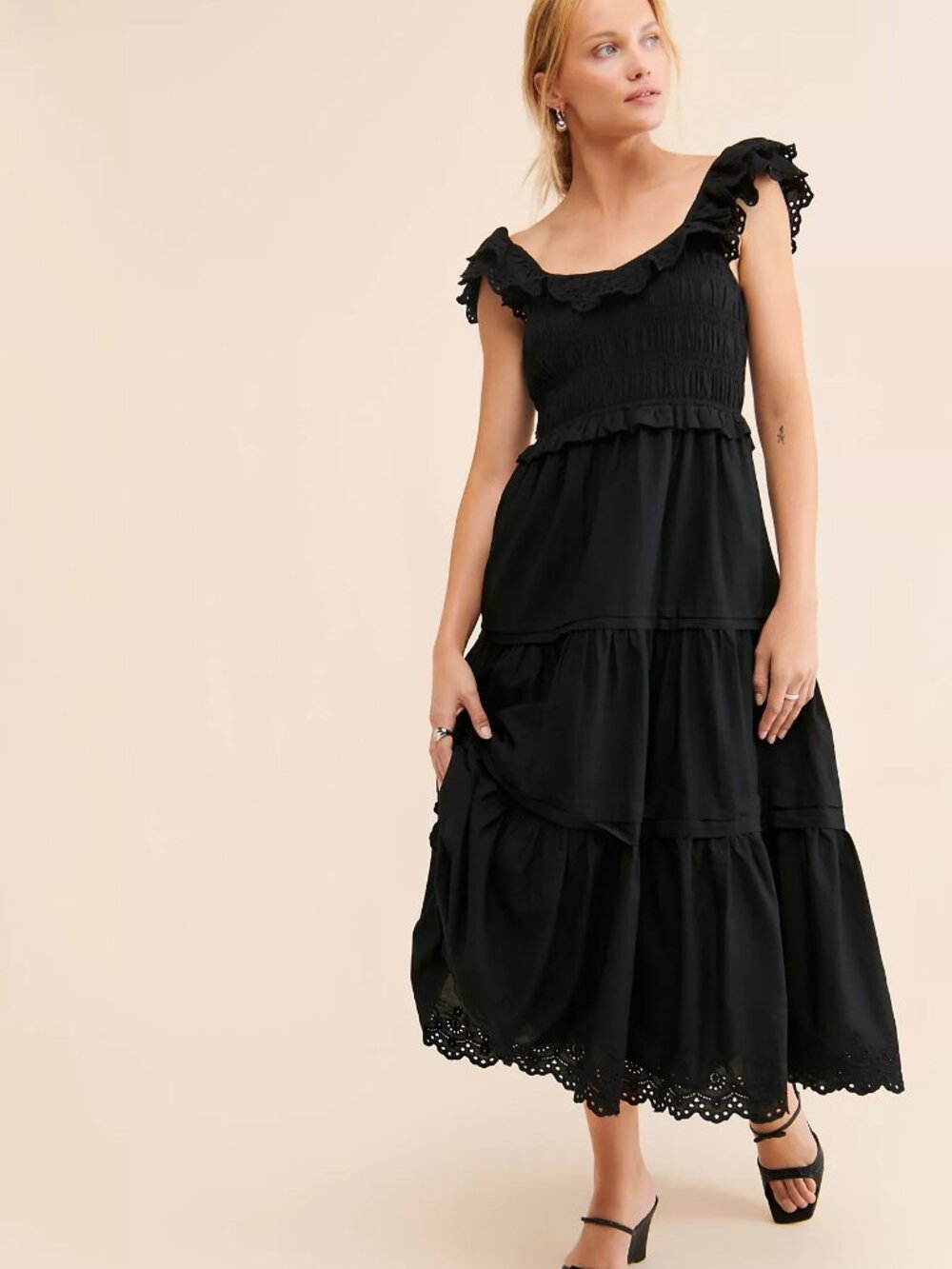 Madewell Madilynn Ruffle Neck Lucie Dress - Picture 2 of 9